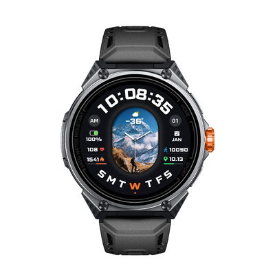  KW348 GPS Sport Smartwatch with AMOLED Display 5ATM Waterproof